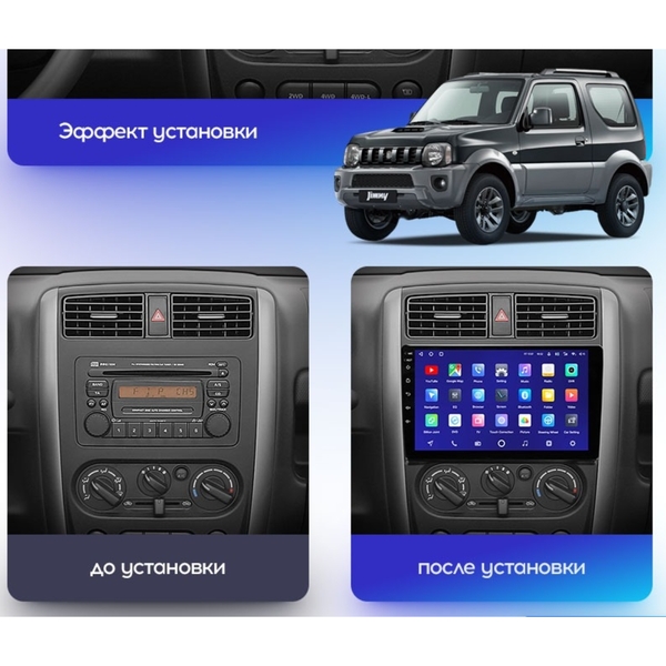 Установочный комплект Suzuki Jimny 3 (2005-2019) 9 дюймов 