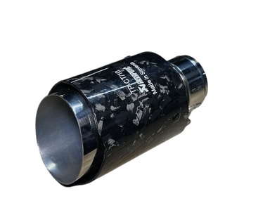 Насадка на глушитель AKRAPOVIC (открытого типа) 51-89мм (кованый карбон, хром)