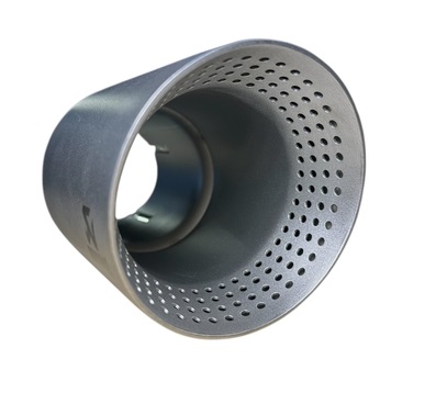 Насадка на глушитель AKRAPOVIC (скошенная, с перфорацией) 63-89мм (серебристая)