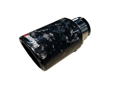 Насадка на глушитель AKRAPOVIC (закрытого типа) 51-89мм (кованый карбон, черная)