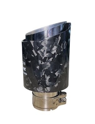 Насадка на глушитель AKRAPOVIC (открытого типа) 51-89мм (кованый карбон, хром)