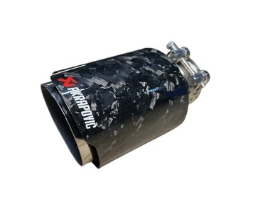 Насадка на глушитель AKRAPOVIC (открытого типа) 51-89мм (кованый карбон, хром)