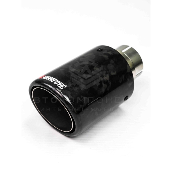 Насадка на глушитель AKRAPOVIC (закрытого типа) 51-89мм (кованый карбон, хром)