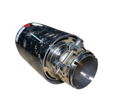 Насадка на глушитель AKRAPOVIC (открытого типа) 51-89мм (кованый карбон, хром)