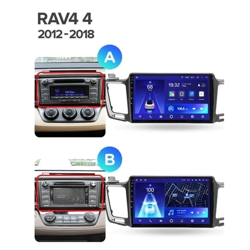 Установочный комплект Toyota RAV4 XA40 (2012-2018) 10 дюймов Тип A