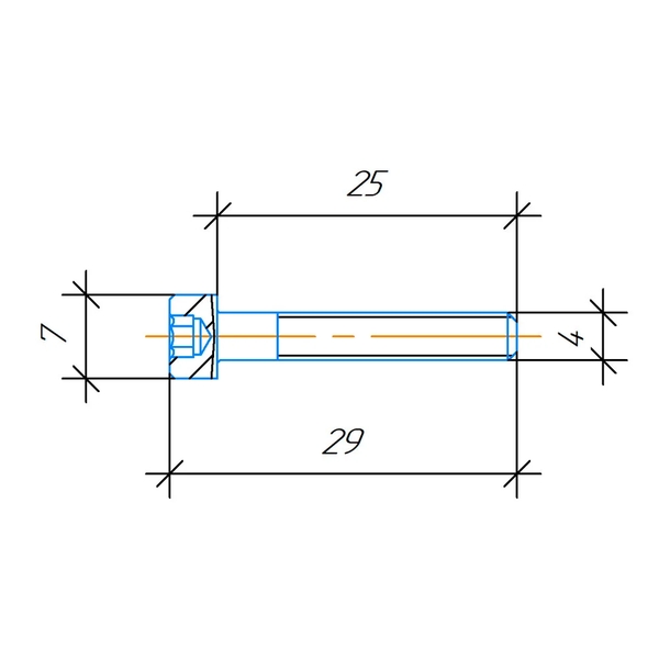 Саморезы под шестигранник Oris HEX-4252 4х25мм (8 шт)