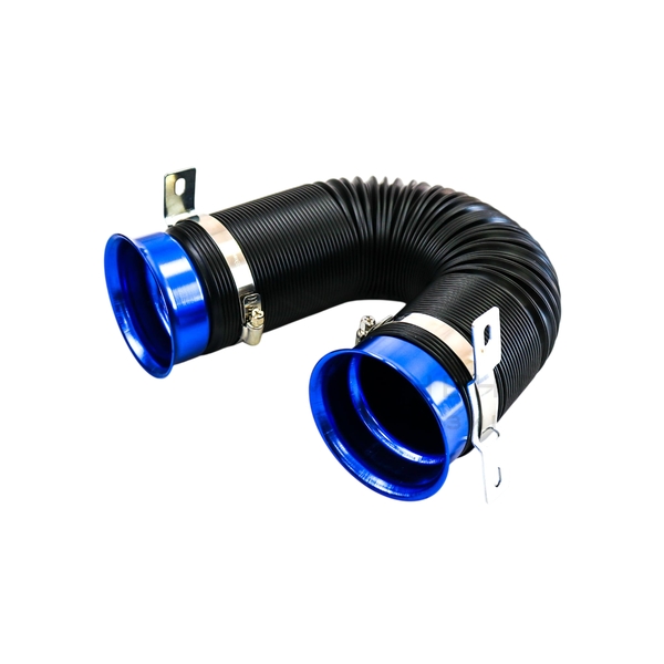 Универсальная гибкая гофра шноркеля (шланг холодного воздуха) 75мм/1м (синяя)
