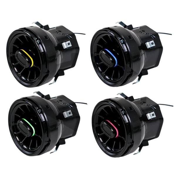 Сопла вентиляции AMG с RGB подсветкой (Bluetooth) Лада Гранта, Калина 2, Ларгус (черные)