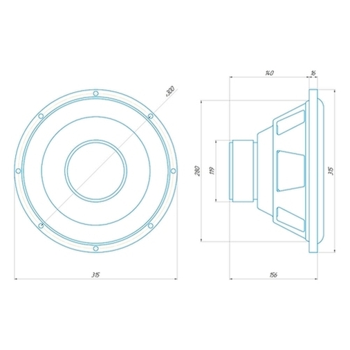 Сабвуфер ORIS JB-12R (S 4ом)