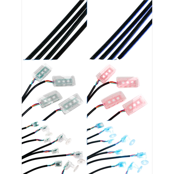 Контурная подсветка салона Ambient light (black) 64 цвета (18 источников света) с приветствием