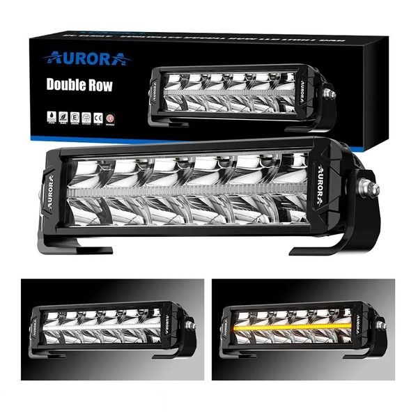 Светодиодная балка Aurora 10" двухрядная дальнего света D10 ДХО Б/Ж