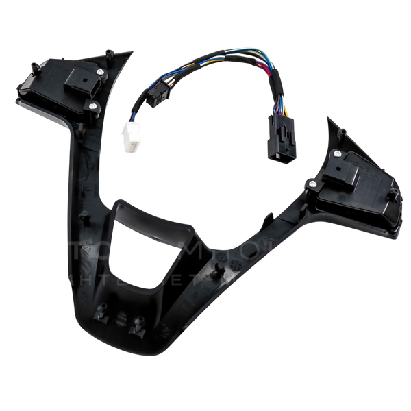 Вставка (накладка) в руль с кнопками (без обогрева руля) Лада Vesta, X-Ray, Ларгус FL (черный лак)