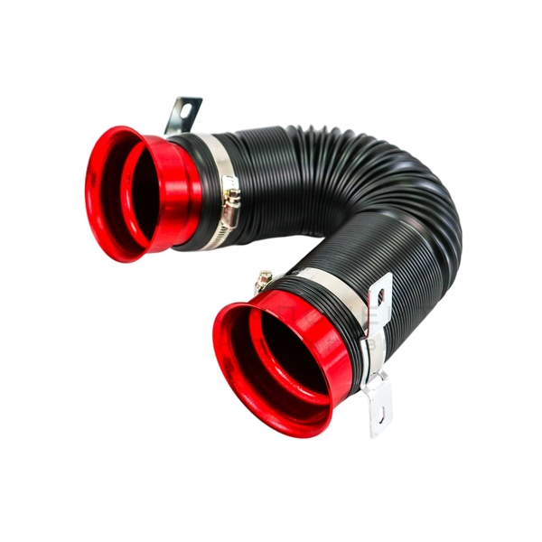 Универсальная гибкая гофра шноркеля (шланг холодного воздуха) 75мм/1м (красная)
