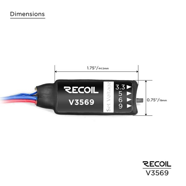 Преобразователь напряжения с 12В на 3,5,6,9В Recoil V3569