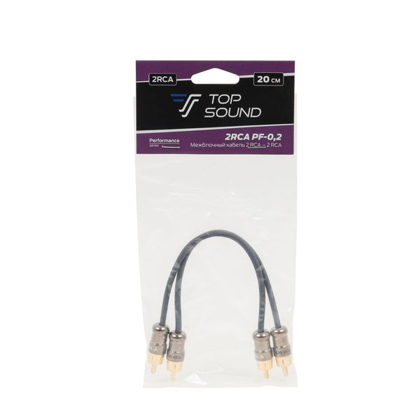 Межблочный кабель Top Sound 2RCA PF-0,2 (0,2 м.)