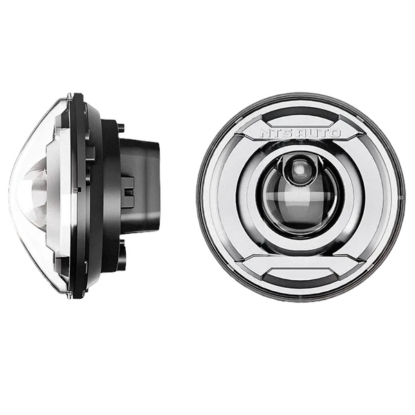 Передние фары НИВА 7" NTS AUTO без ДХО с лазером (хром) (NTS-02-NV-7INCH-LASER-CHROME) 