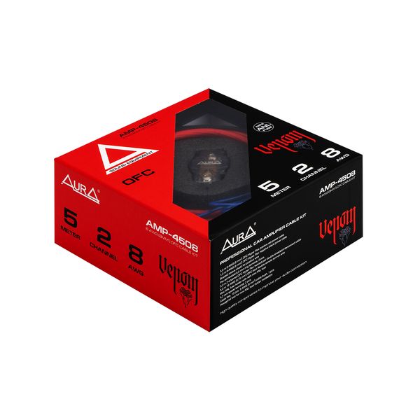 Комплект проводов Aura AMP-4508 (8Ga) OFC