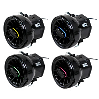 Сопла вентиляции AMG с RGB подсветкой (Bluetooth) Лада Гранта, Калина 2, Ларгус (черные)