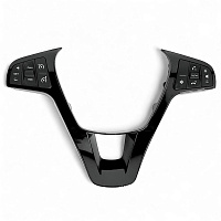 Вставка (накладка) в руль с кнопками (без обогрева руля) Лада Vesta, X-Ray, Ларгус FL (черный лак)