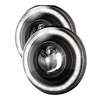 Передние фары НИВА 7" NTS AUTO с ДХО+приветствие (NTS-03-NV-RING)